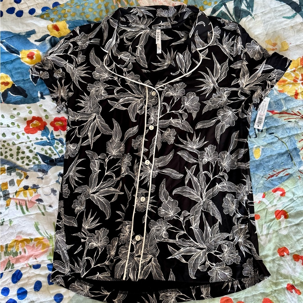 Soma 5-Piece Black and White Cool Nights PJ Set